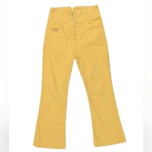 Ulla Johnson The Lou Hi Rise Flared Jeans Button Fly Rear Waist adjuster Sz 4